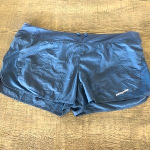 Blue/Grey Patagonia running shorts
